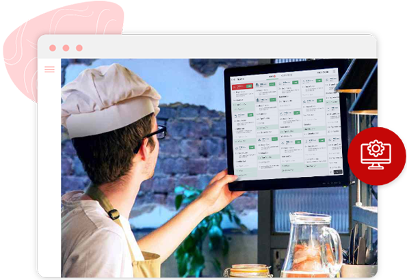 A Chef enjoying the quick setup of Kitchen Display and being able to see all his orders and order information at a glance.